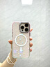 FUNNY RICH薄荷小花適用iPhone16ProMax手機(jī)殼漸變色蘋果15pro透明新款保護(hù)套磁吸女14防摔ins小清新可愛 撞色粉綠（磁吸款） iphone16 Pro Max 曬單實(shí)拍圖