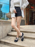 妙麗（Millies）品牌阿甘鞋鏤空外穿丑萌涼鞋女2025夏季新款網(wǎng)面透氣魔術(shù)貼德訓(xùn)鞋 黑色 37 曬單實拍圖