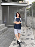 LAZY DAY TREND戶(hù)外騎行吸汗速干運動(dòng)T恤男夏季輕薄透氣涼感拼色短袖潮 深海蘭 L 曬單實(shí)拍圖