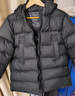 保姆鵝  兒童羽絨服寶寶中長款護臉加厚鴨絨外套防風保暖童裝冬裝 炭黑 110 曬單實拍圖