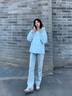 波司登（BOSIDENG）新款羽絨服七夕禮物女款保暖防風(fēng)舒適顯瘦短款厚冬季外套 凈水藍|5981-歐若風(fēng)-店長推薦 M 165/88A 【110斤-120斤】 曬單實拍圖