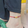 COISE黃金腳鏈足金轉(zhuǎn)運(yùn)珠朱砂腳鏈紅繩錢幣足飾品七夕禮物送女友 錢幣黃金腳鏈 配送檢測證書 曬單實(shí)拍圖