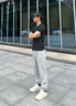 Gap男裝2025秋季新款抓絨松緊腰針織束腳褲運(yùn)動(dòng)褲休閑長(zhǎng)褲500382 灰色 L 美碼  XL亞洲碼185/105A 曬單實(shí)拍圖