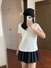 貓人T恤短袖【肖戰(zhàn)同款】男女體恤衫純棉百搭打底衫50S液氨寬松打底衣 【50S液氨情侶款】白色 M 【120-140斤】（卡碼拍?。?曬單實(shí)拍圖