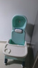 Joying Baby寶寶洗頭躺椅可折疊吃飯餐椅嬰兒童家用塑料靠背座椅子叫叫小板凳 青色+輪【洗頭餐椅叫叫椅3合1】 曬單實(shí)拍圖