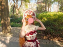 lolita櫻桃熟了甜心販?zhǔn)蹤C(jī)印花輕lo裙七夕節(jié)禮物送女友可愛分體裙 櫻桃熟了+bnt帽子 S 曬單實(shí)拍圖