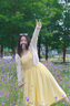 伊芙麗（eifini）【天鵝裙】伊芙麗U領(lǐng)顯瘦收腰氣質(zhì)傘擺背心連衣裙女2025春季新款 檸檬黃小個(gè)子版 M 105-120斤 曬單實(shí)拍圖