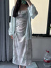 妙奕嘉新中式國(guó)風(fēng)旗袍連衣裙女裙子夏季2025新款氣質(zhì)高級(jí)感長(zhǎng)裙純欲顯瘦 青山墨影綠色吊帶裙【帶開衫】 M 【建議95斤以內(nèi)】 曬單實(shí)拍圖