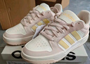 adidas ENTRAP美式校園風(fēng)運動板鞋少年感復(fù)古籃球鞋男女阿迪達(dá)斯 乳白/橘粉/藕粉/藍(lán)綠/黃   38.5 曬單實拍圖