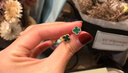 VCA迷你四葉草耳釘 18k玫瑰金紅瑪瑙耳釘耳飾輕奢高級感送女朋友 玫瑰金孔雀綠耳釘9mm 曬單實拍圖