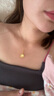 中國黃金（CHINA GOLD）黃金項鏈女士百搭十字足金O字素鏈金首飾節(jié)日520禮物送老婆女友 閃0素鏈【國金禮盒】約1.3g 曬單實拍圖