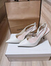 CHARLES&KEITH亮鉆鏈條腕帶尖頭高跟涼鞋女生日禮物送女友CK1-60280436 Cream奶白色 35 曬單實(shí)拍圖