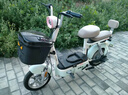 綠源電動自行車小福星【4塊鉛酸電池-續(xù)航60km】LED透鏡大燈鋼絲輪胎家用電動車液冷電機保十年 沙淡綠 曬單實拍圖
