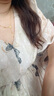 中國黃金蝴蝶流蘇黃金項鏈女999足金吊墜七夕情人節(jié)禮物送女朋友老婆 金重約2.7g【足金項鏈】 曬單實拍圖
