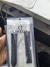 適用歐米茄原裝手表蝶飛鱷魚(yú)紋小牛皮表帶海馬150手表真皮超霸omg 黑色-銀色折疊扣 20mm 曬單實(shí)拍圖