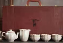 汝窯功夫茶具套裝景德鎮(zhèn)高端家用辦公茶壺茶杯子客廳中式陶瓷禮盒 汝窯月白款【國色天香】禮盒裝 曬單實拍圖