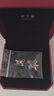 周大福蝴蝶結(jié)黃金耳飾耳釘女足金首飾(工費:320計價)EOF1389 足金 約2.65g 曬單實拍圖