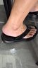 紅蜻蜓皮涼鞋男透氣夾腳人字拖男士沙灘鞋男涼拖鞋男WLT250111黑色40 曬單實(shí)拍圖
