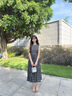 香影黑色格子無袖連衣裙女2025秋季新款復古法式中長款收腰a字裙 黑色 S 曬單實拍圖