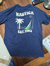 NAUTICA諾帝卡童裝男童女童短袖T恤夏季兒童親膚順滑上衣t恤冰涼舒爽圓領(lǐng) 藏青 160 曬單實(shí)拍圖