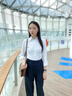 純棉襯衫女長袖輕奢高級感抗皺免燙高檔職業(yè)面試正裝商務白襯衣 白色方領(lǐng)明扣 （長袖） 38 （110-120斤） 曬單實拍圖