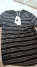 杰克·瓊斯（JACK&JONES）春季新款字母刺繡經(jīng)典條紋日常休閑百搭常規(guī)短袖T恤男裝225101055 E40黑色 常規(guī) S 曬單實(shí)拍圖