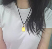 如潼（RUTONG）黃金吊墜男女款祥云平安無事牌999足金包銀項鏈掛墜古法實心方牌 BJ451   無事牌吊墜 重約50g 3.2 曬單實拍圖