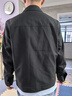 海瀾之家（HLA）夾克男25春夏輕商務(wù)時尚純色肌理翻領(lǐng)外套男春季 黑色花紋18 175/92A L推薦137~150斤 曬單實拍圖
