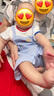 davebella戴維貝拉嬰兒衣服新生兒連體衣初生寶寶爬爬服哈衣夏季棉質(zhì)薄款男DB17261藍(lán)白條紋90cm 曬單實(shí)拍圖