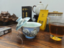 七丞堂七丞堂琺瑯彩雪景三才蓋碗茶杯單個不燙手泡茶碗家用陶瓷功夫茶具 七丞堂【雪景元寶蓋碗】簡裝 曬單實拍圖