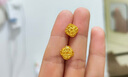 周六福  黃金耳釘女足金爆閃方糖耳飾送女友禮物 計(jì)價(jià) 2.11g 曬單實(shí)拍圖