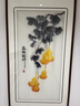 中式玄關(guān)蘇繡裝飾畫高檔手工刺繡掛畫客廳別墅入戶正對(duì)門走廊壁畫 五福臨門 胡桃色實(shí)木框 免費(fèi)安裝【83*163cm】 曬單實(shí)拍圖