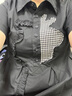 紫涵（ZIHAN）紫涵黑色短袖襯衫連衣裙女夏季設(shè)計感高腰顯瘦A字中長裙 黑色 L 曬單實拍圖