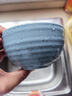 蘇氏陶瓷（SUSHI CERAMICS）藍(lán)色芝麻釉點(diǎn)6只裝米飯碗湯碗5英寸西式螺紋飯碗 曬單實(shí)拍圖