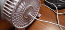 電風(fēng)扇家用桌面風(fēng)扇usb小風(fēng)扇插電迷你電扇4寸學(xué)生宿舍辦公室臥室臺(tái)扇制冷 象牙白-USB插電款 曬單實(shí)拍圖