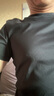 拇指白小T冰柔棉短袖T恤男女夏抑菌涼感防曬圓領(lǐng)百搭體恤 男款墨黑 M  曬單實拍圖