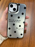 筱旺適用iPhone16Promax手機殼波點(diǎn)英文蘋(píng)果15plus小眾韓版ins風(fēng)氛圍感14Pro磨砂膚感電鍍鏡框13防摔12 【彩銀黑-電鍍圈撞色】滿(mǎn)屏波點(diǎn)LS880 iPhone 14 曬單實(shí)拍圖
