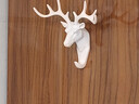 鹿角美式家居裝飾掛鉤墻上置物架壁掛創(chuàng  )意墻面個(gè)性鹿頭墻壁鑰匙架 鹿角白色2個(gè)裝 曬單實(shí)拍圖