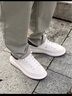 百麗七夕禮物輕便小白鞋夏透氣真皮時(shí)尚厚底板鞋男休閑鞋A0615AM2 白/黑（單里） 41 (255mm) 曬單實(shí)拍圖