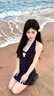 斤慕法式氣質(zhì)碎花掛脖吊帶連衣裙子女2025夏季新款收腰顯瘦小個子短裙 蕾絲花邊連衣裙藍(lán)黑M碼80-110斤 曬單實拍圖