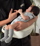 GOBABYGO丹麥嬰兒衣服夏季薄款純棉新生兒嬰兒包屁衣0-6-12個月滿月寶寶 海水藍（V領） 側(cè)開襟 62cm （建議0-3個月） 曬單實拍圖