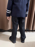 衣諾坊兒童西褲黑色長(zhǎng)褲領(lǐng)帶套裝男童六一演出服直筒褲校園中大童 曬單實(shí)拍圖