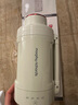 摩飛電器（Morphyrichards）電熱水壺便攜式燒水壺旅行熱水壺燒水杯真空保溫壺不銹鋼保溫瓶大容量戶外 MR6061 1L 椰奶白 曬單實拍圖