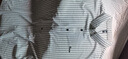 CEO官方雅戈?duì)柹ＰQ絲短袖襯衫男士2025新款夏季免燙中年條紋休閑襯衣 白色 M 165(建議100-125斤) 曬單實(shí)拍圖