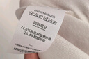 三彩2025夏季新款長(zhǎng)袖字母印花連帽寬松罩衫上衣T恤小衫套頭M 云朵白 S 155/80A 曬單實(shí)拍圖