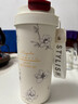 ULTICARE純陶瓷高顏值咖啡杯便攜保溫杯茶水分離實(shí)用吸管杯教師節(jié)送老師 梔子花550ml【純陶瓷內(nèi)膽+茶倉(cāng)】 曬單實(shí)拍圖