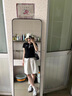 帛芮半身裙女夏季2025薄款日系休閑百搭高腰A字防走光顯瘦五分裙子 曬單實(shí)拍圖