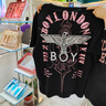 BOY LONDON【元氣少女】男女同款短袖夏季粉色潮牌休閑T恤N01095 黑色N01920 M 曬單實(shí)拍圖