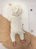湯尼倍兒新生兒連體衣春秋純棉女寶寶公主風(fēng)甜美哈衣服外出夏季嬰兒滿月服 米黃色/四季款 59cm 曬單實(shí)拍圖