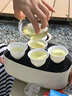 哲品游俠合一陶瓷旅行茶具套裝便捷式整套送禮盒戶外茶具茶盤露營旅游 游俠茶具-山礬白-陶瓷蓋碗茶杯 曬單實拍圖